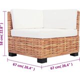 SOFA Set 18 kom Prirodni Ratan | shoptok.hr