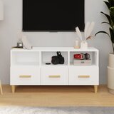 TV ormarić bijeli 102 x 36 x 50 cm od konstruiranog drva | shoptok.hr