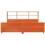  Krevet s regalom za knjige bez madraca 200x200 cm masivno drvo | shoptok.hr