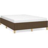 The Living Store Posteljni okvir brez vzmetnice temno rjav 140x190 cm blago - Posteljni Okvir, (21523557) | Shoptok.si