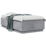 Okvir kreveta boja betona 90 x 190 cm od konstruiranog drva | shoptok.hr