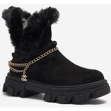 Resti Black women's eco-suede boots with chain Videric - Footwear | ePonuda.com