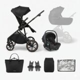 Kikka Boo Kolica Thea 3in1 premium set sa autosedištem I-Xtend I-size i tvrdom korpom Black Cene