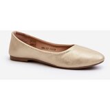 EVENTO PE1 Classic Leather Gold Ballerina Flats Stacee | Shoptok.si