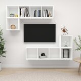  4-dijelni set TV ormarića bijeli od konstruiranog drva Cijene