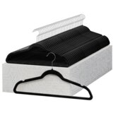  Set of Velvet Hangers Black 10 Pcs. | shoptok.hr