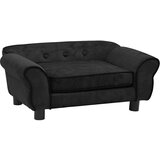 vidaXL Pasji kavč črn 72x45x30 cm iz pliša, (20799829) | Shoptok.si