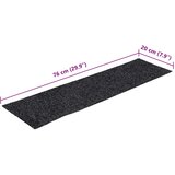  Prostirke za stepenice samoljepljive 30 kom 76x20 cm tamnosive pravokutne | shoptok.hr
