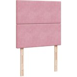 vidaXL Box spring postelja z vzmetnico roza 100x200 cm žamet | Shoptok.si
