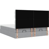  Okvir kreveta s madracima svijetlosivi 160x200cm od tkanine | shoptok.hr