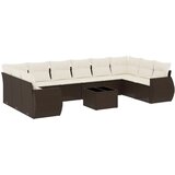  11-dijelni set vrtnih sofa od poliratana s jastucima smeđi | shoptok.hr