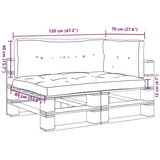  Blazine za palete 3 kosi črno blago | Shoptok.si