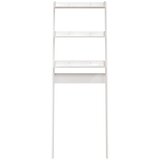  Stalak za kupaonicu bijeli 63,5x32x179 cm od masivne borovine | shoptok.hr