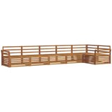  Set vanjskih sofa 6 kom. Prirodna Smeđa 408 x 170,5 x 73 cm | Shoptok.si