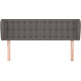  Vzglavje z ušesi sivo 147x23x78/88 cm umetno usnje, (20792919) | Shoptok.si