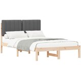  Krevetni okvir s tapiciranim uzglavljem Tamno siva 120 x 190 cm | shoptok.hr