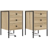  Noćni Ormari s ladicama 2 pcs sonoma hrast 42 x 41 x 61 cm | shoptok.hr