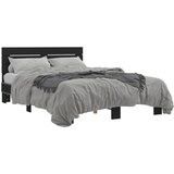 Furnova Posteljni okvir črn 135x190 cm inženirski les in kovina, (21942013) | Shoptok.si