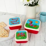 Rex London Otroška posoda za malico 3 kos Sausage Dog – | Shoptok.si