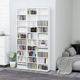 vidaXL ormarić za CD-ove sjajni bijeli 102 x 16 x 177,5 cm drveni Cijene