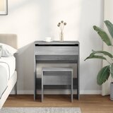  Toaletni stolić sa stolcem siva boja hrasta 60 x 40 x 113,5 cm | shoptok.hr