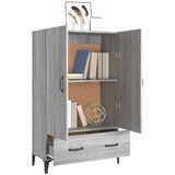  Visoka komoda boja hrasta sonome 70x31x115 cm konstruirano drvo Siva | shoptok.hr