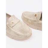 GOODIN Gold openwork loafers with a gold element | Shoptok.si
