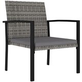 Maison Chic Vrtni jedilni stoli - Stol za vrt 4 kosi poli ratan sive barve JS374, (21878816) | Shoptok.si