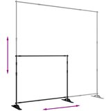  Stalak za pozadinu crni 254 x 243 cm čelični | Eponuda.ba