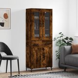  Visoka komoda dimljeni hrast 69,5x34x180 cm konstruiranog drva | shoptok.hr
