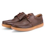 Ducavelli Jazzy Genuine Leather Men's Casual Shoes Brown Cene