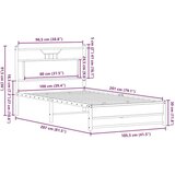 vidaXL Okvir kreveta bez madraca boja hrasta 100 x 200 cm drveni | shoptok.hr