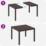  Vrtna jedilna garnitura 3-delna Temno rjava Polipropilenska smola, (22089779) | Shoptok.si