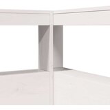  Knjižna postelja brez vzmetnice bela 200x200 cm trdna borovina | Shoptok.si