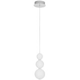 Nova Luce Bijela/u sjajno srebrnoj boji metalna LED viseća svjetiljka s mogućnosti zatamnjivanja sa staklenim sjenilom ø 10 cm Perla – | shoptok.hr