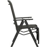  Nagibne vrtne stolice 2 kom od tekstilena i aluminija crne | Eponuda.com
