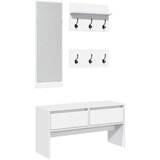 4-dijelni set namještaja za hodnik bijeli od konstruiranog drva | shoptok.hr