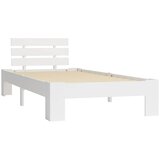  Okvir za krevet od masivne borovine bijeli 90 x 200 cm | shoptok.hr