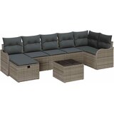  Sjedeća garnitura za vrt 8 kom. Poli ratan Svjetlosiva 55 x 55 x 37 cm | shoptok.hr