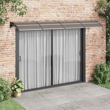 Nadstrešnica za vrata crna i prozirna 350 x 75 cm polikarbonat | shoptok.hr