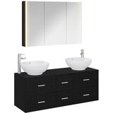  Set namještaja za kupaonicu 4 kom. Crni hrast | shoptok.hr