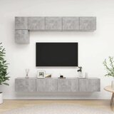 vidaXL 5-dijelni set TV ormarića siva boja betona od iverice Cijene
