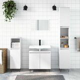 Maison Chic Kopalniška omarica - Kopalniški kabinet bela 58x33x60 cm inženirski les, (21794450) | Shoptok.si