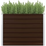 Maison Chic Dvignjeno Cvetlično korito - Cvetlični Lonec pocinkano jeklo 100x100x77 cm rjavo, (21789016) | Shoptok.si