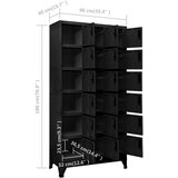Ormarić Omara s ključavnico črna 90x40x180 cm jeklo, (20705173) | Shoptok.si