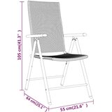  3-dijelni vrtni blagovaonski set crni | shoptok.hr