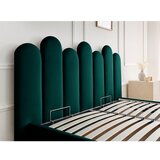 Bobochic Paris Zelena oblazinjena zakonska postelja s prostorom za shranjevanje z letvenim dnom 160x200 cm Badja – | Shoptok.si