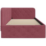  Kutni okvir kreveta Vinska crvena 90 x 190 cm tkanina | shoptok.hr