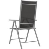  5-dijelni vrtni blagovaonski set aluminijski srebrno-crni | shoptok.hr