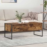 vidaXL Klubska miza Dimni hrast 100 x 46 x 40 cm Konstruiran les | Shoptok.si